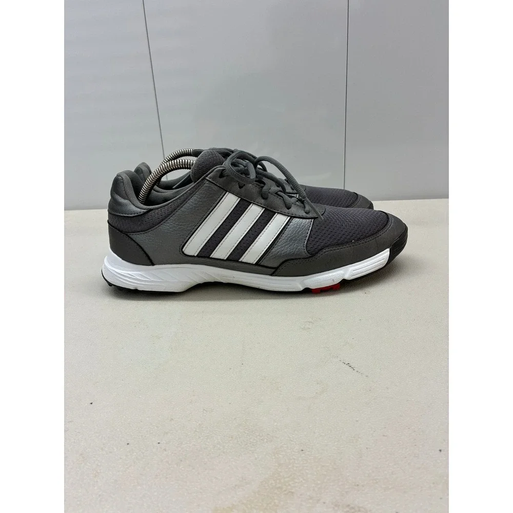 Adidas Tech Response Mens Golf Shoes Grey White Red Spiked F33551 Size 10